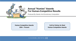 Desktop Screenshot of human-competitive.org